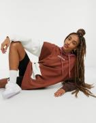 adidas Originals - 'Cozy Comfort' - Oversized hættetrøjekjole fleece med farveblok-Brun