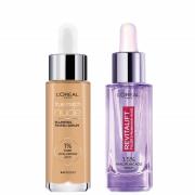 L'Oreal Paris Hyaluronic Acid Revitalift Filler Serum and True Match Tinted Serum Duo (Various Shades) - 4-5 Medium