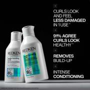 Redken Acidic Bonding Curls Silicone-Free Shampoo Conditioner and Leave-In Routine for Damaged Curls and Coils