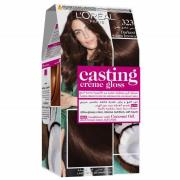 L'Oréal Paris Casting Crème Gloss Semi-Permanent Hair Colour 254g (Various Colours) - 323 Darkest Warm Brown