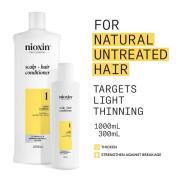 NIOXIN Scalp and Hair Thickening System 1 Conditioner for Natural Hair with Light Thinning 300ml