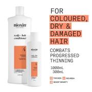 NIOXIN Scalp and Hair Thickening System 4 Conditioner for Coloured Dry and Damaged Hair with Progressed Thinning 1L