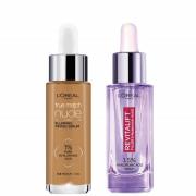 L'Oreal Paris Hyaluronic Acid Revitalift Filler Serum and True Match Tinted Serum Duo (Various Shades) - 5-6 Medium Tan