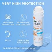 Garnier Ambre Solaire Over Makeup Super UV Protection Mist SPF50+ With Hyaluronic Acid And Vitamin E, 75ml