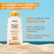 Garnier Ambre Solaire SPF 30 Hydra 24 Hour Protect Hydrating Sun Cream Lotion With Vitamin C, 175ml