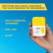 CeraVe Invisible Dry Touch Fluid Sunscreen SPF 50 for normal to oily skin with 3 essential ceramides 50 ml