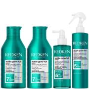 Redken Acidic Grow Full System Shampoo 300ml, Conditioner 300ml, Serum 100ml & Spray 190ml Bundle