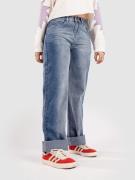 Blue Tomato Straight Cuffed Denim Jeans blå
