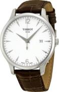 Tissot Herreur T063.610.16.037.00 Tradition Hvid/Læder Ø42 mm