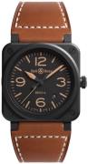 Bell & Ross Herreur BR03A-HER-CE/SCA BR 03 Heritage Sort/Læder