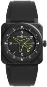 Bell & Ross Herreur BR03A-CPS-CE/SRB BR 03 Gyrocompass Sort/Gummi