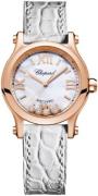 Chopard Dameur 274893-5009 Happy Sport Hvid/Læder Ø30 mm