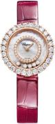 Chopard Dameur 205369-5001 Happy Diamonds Hvid/Læder Ø28.6 mm