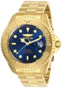 Invicta Herreur 28951 Pro Diver Blå/Gul guldtonet stål Ø47 mm