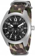 Invicta Herreur 33627 Sort/Tekstil Ø46 mm
