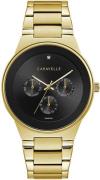 Bulova Herreur 44D102 Caravelle Sort/Gul guldtonet stål Ø40 mm