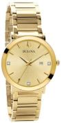 Bulova Herreur 97D115 Diamond Guld/Gul guldtonet stål Ø42 mm