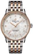 Breitling Dameur U77320E61A1U1 Navitimer 32 Hvid/Læder Ø32 mm