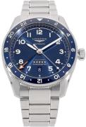 Longines Herreur L3.812.4.93.6 Spirit Zulu Time Blå/Stål Ø42 mm