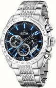 Festina Herreur F20668-6 Timeless Sort/Stål Ø44.5 mm