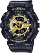 Casio Dameur BA-110X-1AER Baby-G Sort/Resinplast Ø43.4 mm