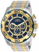 Invicta Herreur 26296 Pro Diver Blå/Gul guldtonet stål Ø50 mm