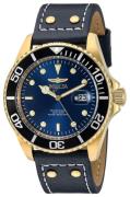 Invicta Herreur 22076 Pro Diver Blå/Læder Ø43 mm