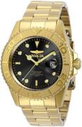 Invicta Herreur 29946 Pro Diver Sort/Gul guldtonet stål Ø43 mm