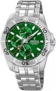 Festina Herreur F20445-7 Multifunction Grøn/Stål Ø43 mm