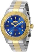 Invicta Herreur 29949 Pro Diver Blå/Gul guldtonet stål Ø43 mm