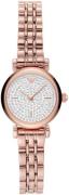 Emporio Armani Dameur AR11266 Gianni T-Bar Hvid/Rosaguldtonet stål