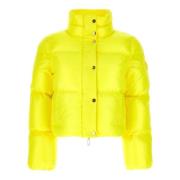 Satin Crop Puffer Jakke - Størrelse 46 Italiensk (44 Spansk)