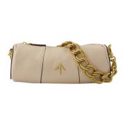 Mini Cylinder Bag in Ivory Leather