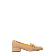 Peach Nappa Leather Loafers med Spænde