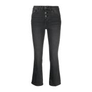 Stilfulde Flarede Cropped Jeans