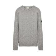 Uld- og Cashmere-sweater med Tofarvet Garn