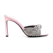 Rose Pink Crystal Mules