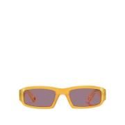 Orange Acetat Rektangulære Solbriller