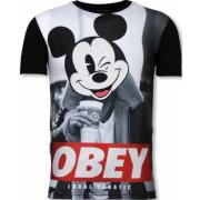 Obey Mouse Rhinestone - Herre T-shirt - 11-6278Z