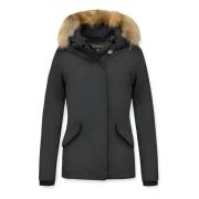 Pelsfrakke med lille pelskrave - Wooly kort jakke - 5898Z