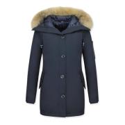 Canada Lang Vinterjakke - Kvinders Sidelomme Parka - 505B