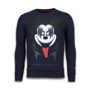 Kiss My Mickey Rhinestone - Herre Sweatshirt - 5912N