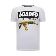 T-Shirt med Loaded Gun Print