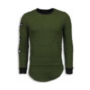 3D Numeroidut Taskut Pitkä Istuvuus - Herre Sweater - T-7633G