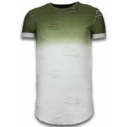 Flare Effekt Lang Pasform To-Farvet - Herre T-Shirt - T09165GR
