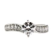 Pre-owned Platin Solitaire Icône Ring