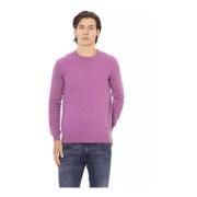 Uld Crewneck Sweater med Monogramdetalje