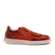 Orange Velvet Sneakers