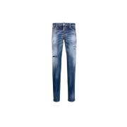 Slim-fit Jeans - Blå, Størrelse 44