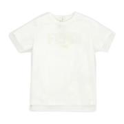 Hvid Fashionista T-shirt med Broderet Logo